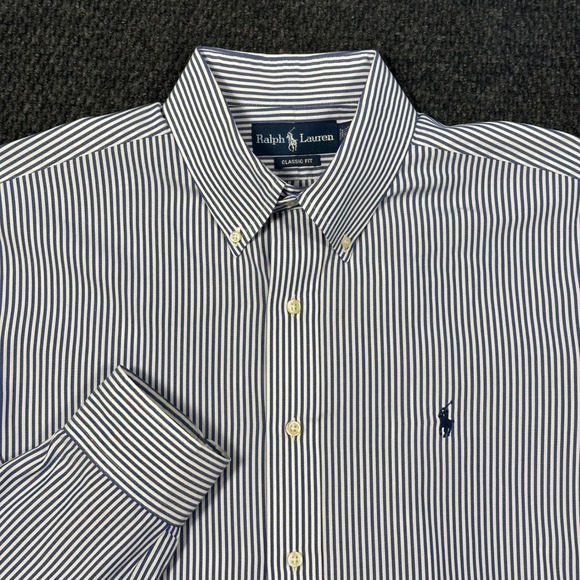 Ralph Lauren Other - Polo Ralph Lauren Oxford Dress Shirt Men 16.5 32/33 Classic Fit Blue Striped